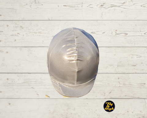 Helmet Covers / white -silver bling $20