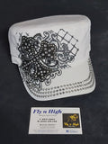 Military Style Bling Cap -  white cross  Afterpay available