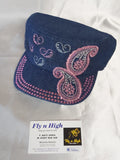 Military Style Bling Cap - pink silver  Afterpay available