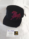 Military Style Bling Cap -red horse.  Afterpay available