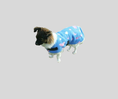 Fleece dog coats Love