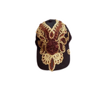 Caps designed by fly n high horse wear brown and gold