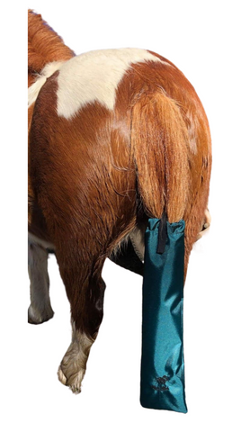 Waterproof satin lined tail bags elastic top