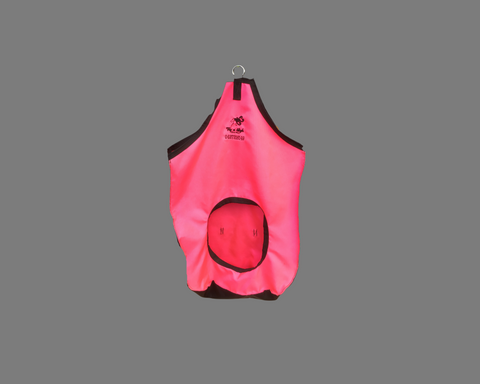 Hay bag pink with black binding