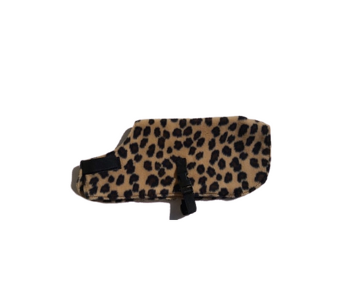Fleece dog coats leopard print