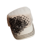 Military Style Bling Cap -  white cross  Afterpay available