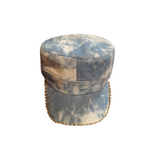 Military Style Bling Cap - denim with rhinestones   Afterpay available