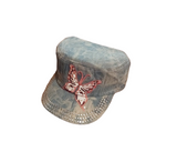 Military Style Bling Cap - butterfly .  Afterpay available