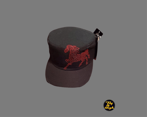 Military Style Bling Cap -red horse.  Afterpay available