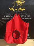 Hay bag red with black binding