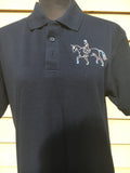 Embroidered polo shirt blue size M