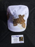 Military Style Bling Cap -white with big guns