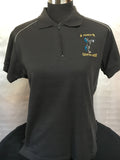 Embroidered polo shirt grey zip gotta ride size 14