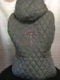 Grey hooded sherpa vest size 16