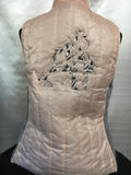 Embroidered vest pink  grey barrel racing horse size 12