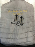 Embroidered vest grey these boots size 26