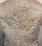 Embroidered vest pink grey 3 horses size 12