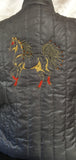 Embroidered vest grey black  horse size 20